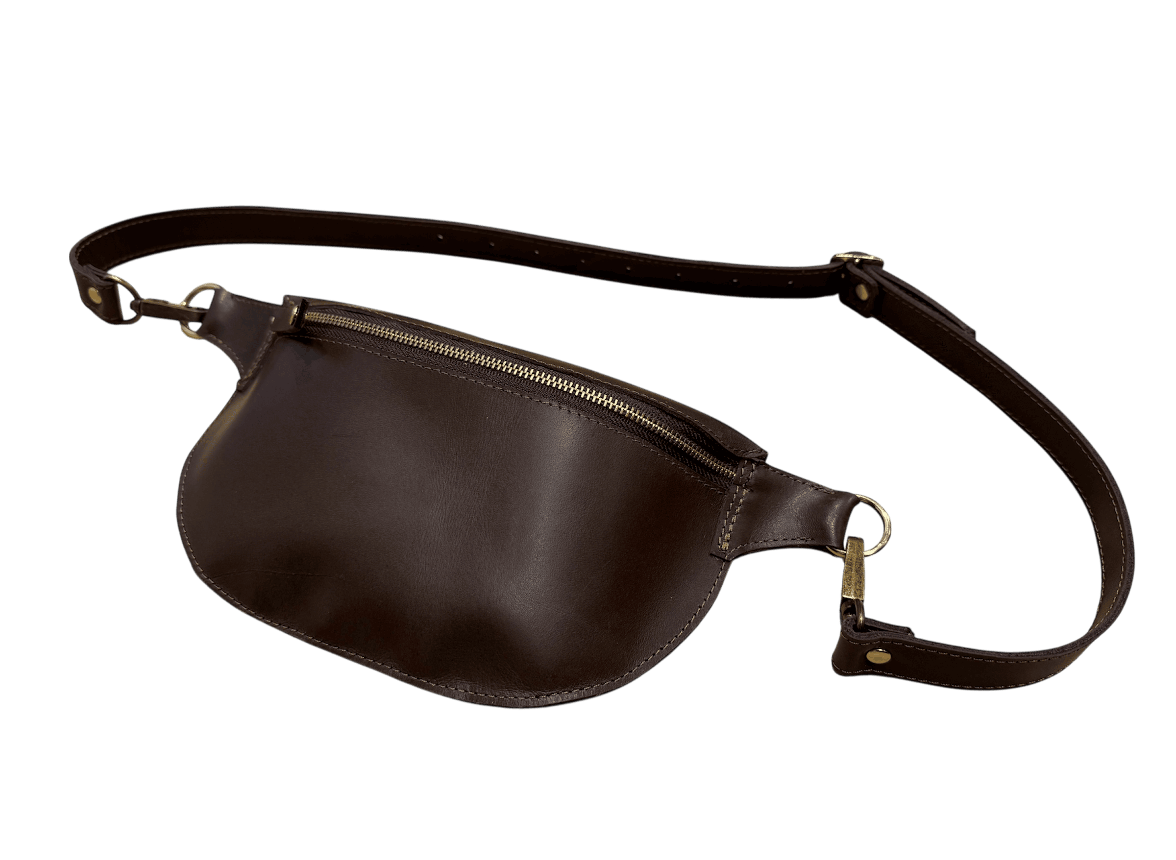 Henriette Claire Ledertaschen Handgefertigte Lederprodukte mit Stil Individuelle Anfertigung Handgefertigte Leder-Bauchtasche in Dunkelbraun – HenrietteClaire