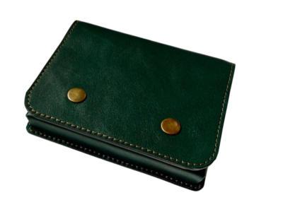 Spielkartenetui Leder Dunkelgrün – für Rommé, Bridge und Canasta